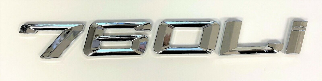 NEW For BMW 760Li Emblem Silver REAR TRUNK NAMEPLATE BADGE NUMBERS DECAL NAME