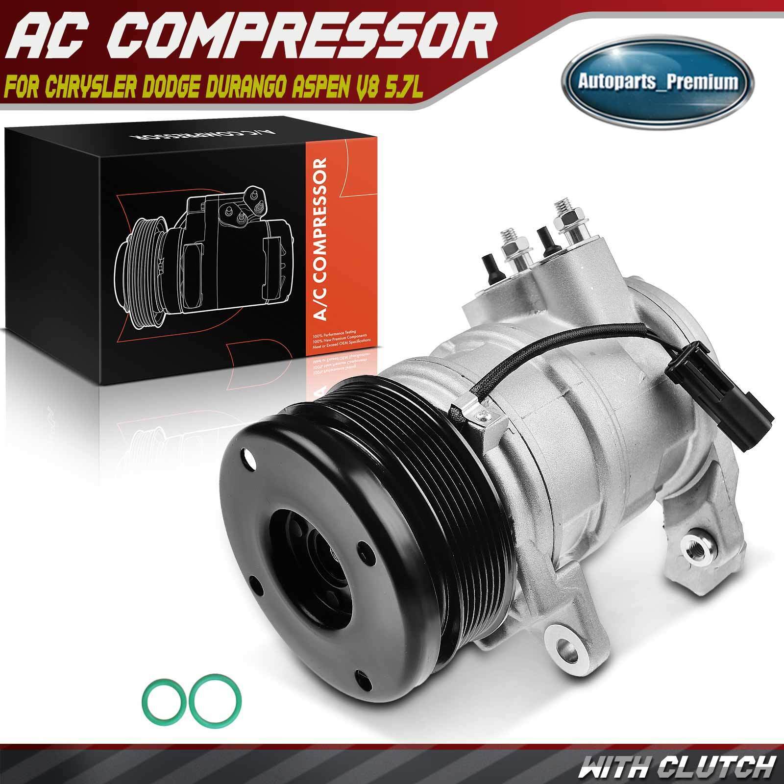 AC Compressor w/Clutch for Chrysler Aspen 2007-2008 Dodge Durango 2004-2008 5.7L