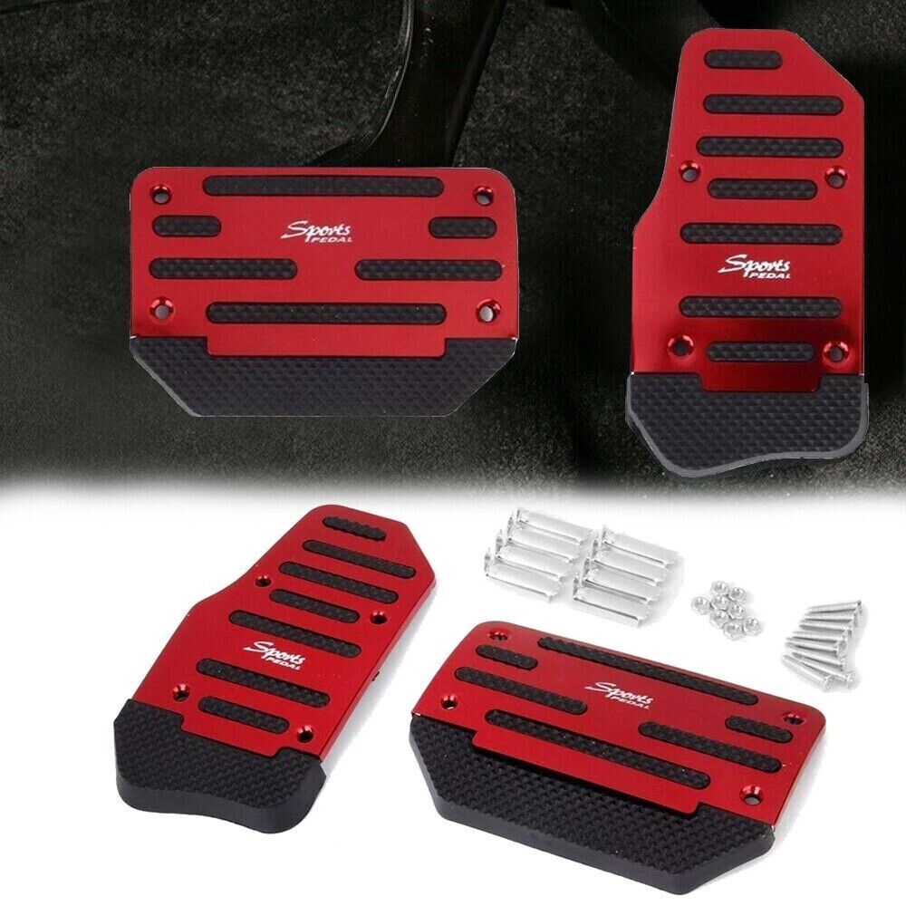Universal Automatic Red Non-Slip Pedal Brake Foot Treadle Cover Accessories Kit