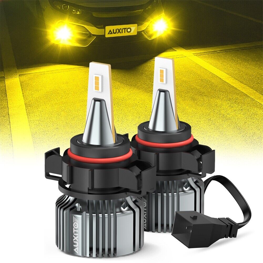 X2 Fog 5202 AUXITO LED Light Bulb DRL Driving Super Bright Golden Yellow CANBUS