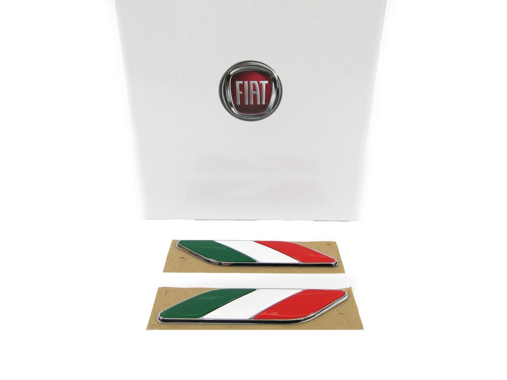 2012-2017 FIAT 500 ITALIAN FLAG FENDER EMBLEMS BADGES OEM MOPAR GENUINE NEW