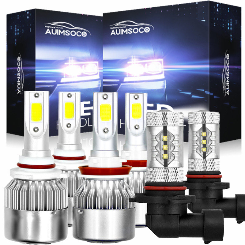 Para For Honda Civic 2014- 2020 2021 6000K LED faro alto / bajo + luz antiniebla