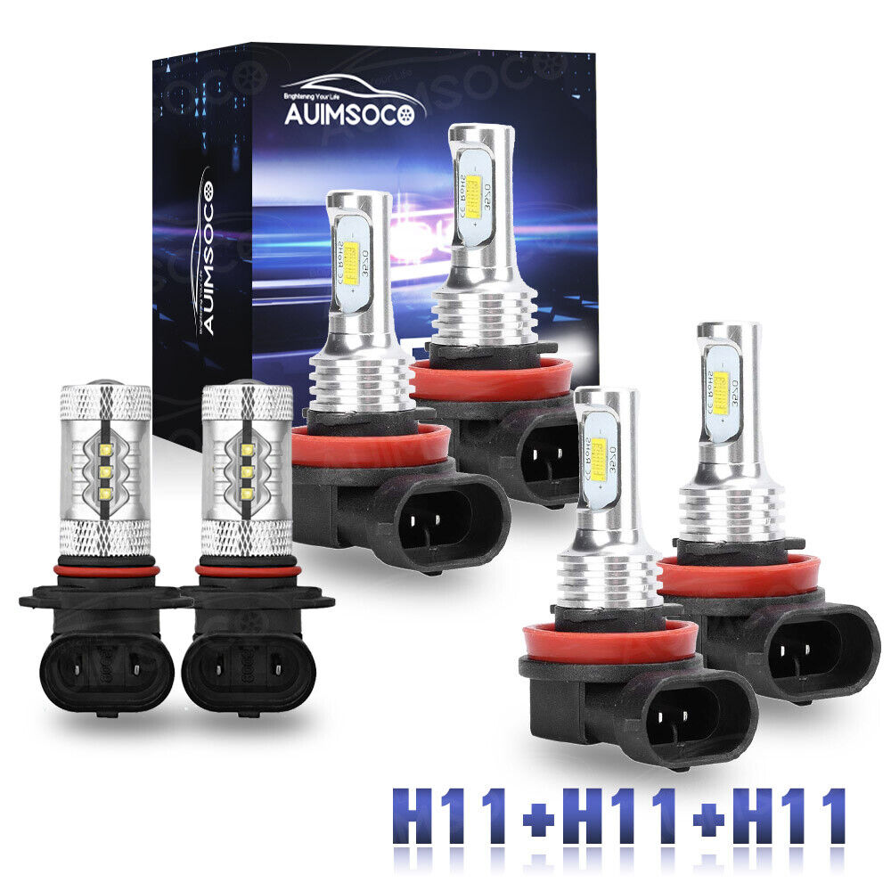 Para For Chevy Impala 2006 - 2013 Faros LED de haz alto /bajo+luces antiniebla