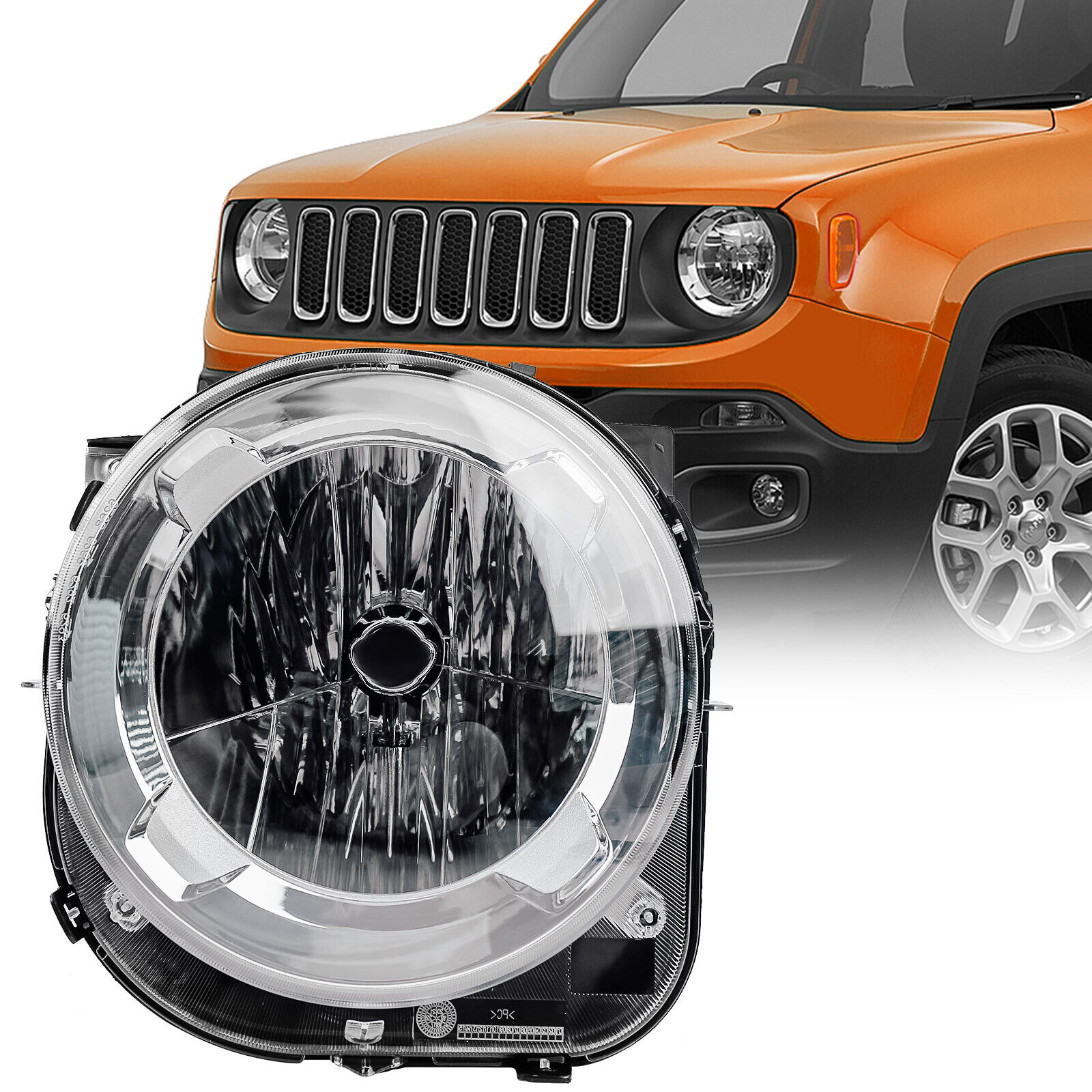 Fit 2015-2018 Jeep Renegade Projector Headlight Headlamp Halogen Driver Side LH