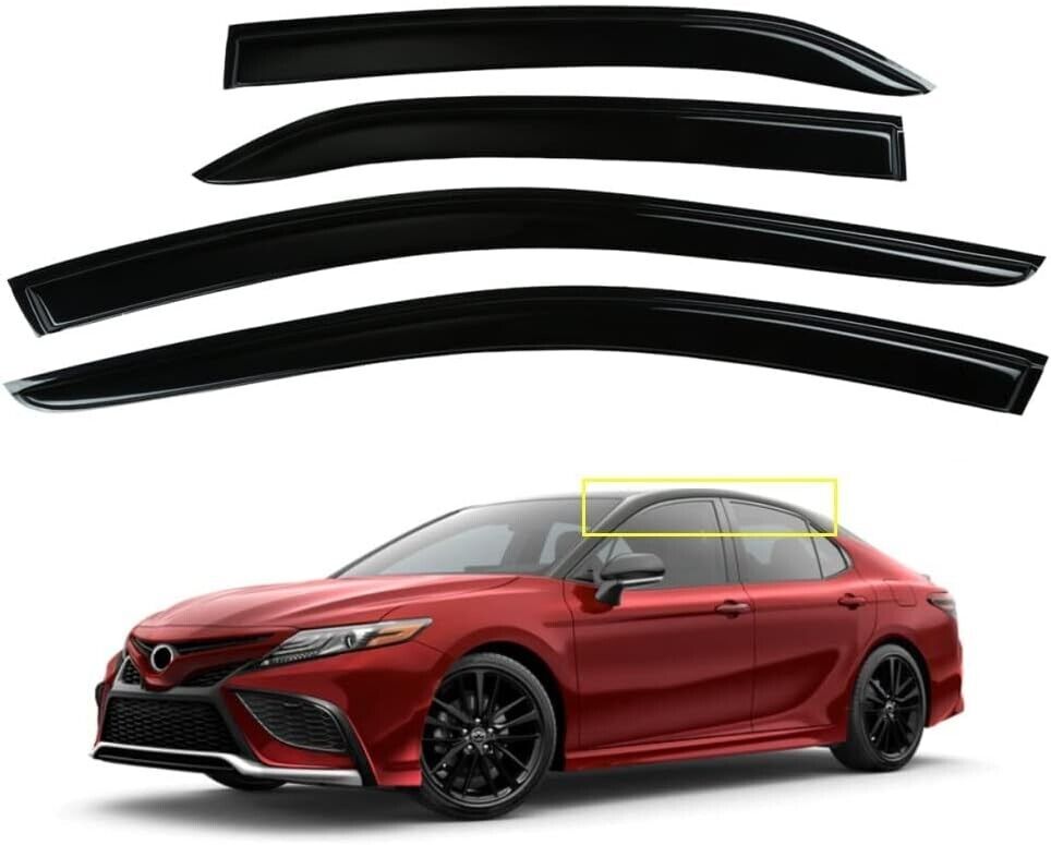 for Camry 2018-2022 XV70 L LE SE XLE XSE Hybrid Tape-On Rain Guards Deflector