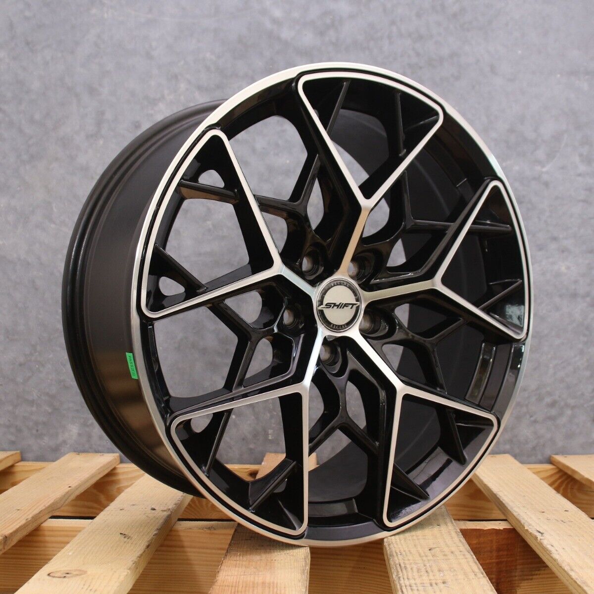 SHIFT WHEELS PISTON Gloss Black Machined 20x8.5 5x114.3 +35 Wheel Single Rim