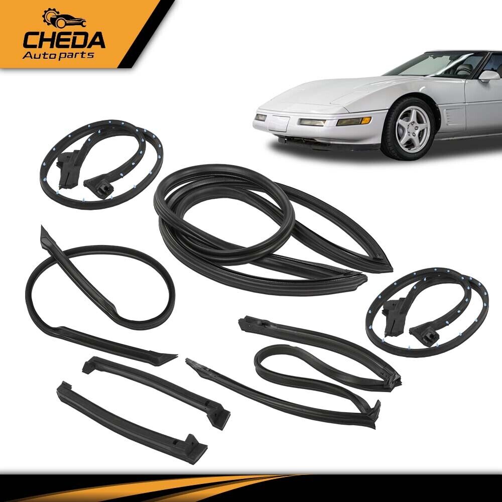 Fit For 84-89 Corvette C4 Coupe Weather Strip Seal Full Weatherstrip Kit New