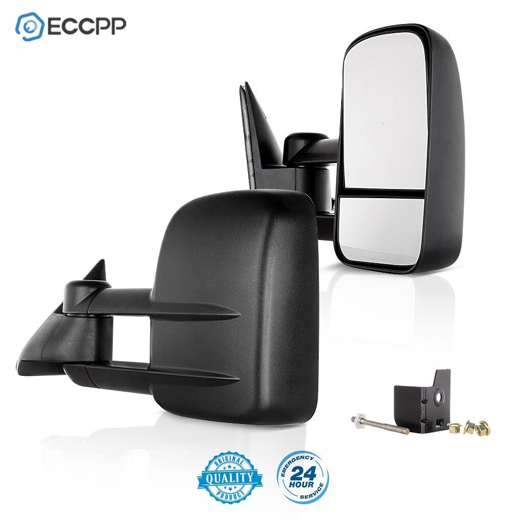 Pair Manual Adjust Tow Mirrors For 1988-1998 Chevy GMC C K 1500/2500/3500