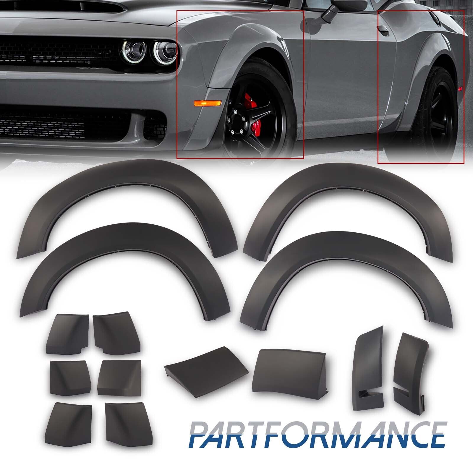 Fender Flares Wheel Arche Wide Body Kit For 2015-2021 Dodge Challenger SXT GT