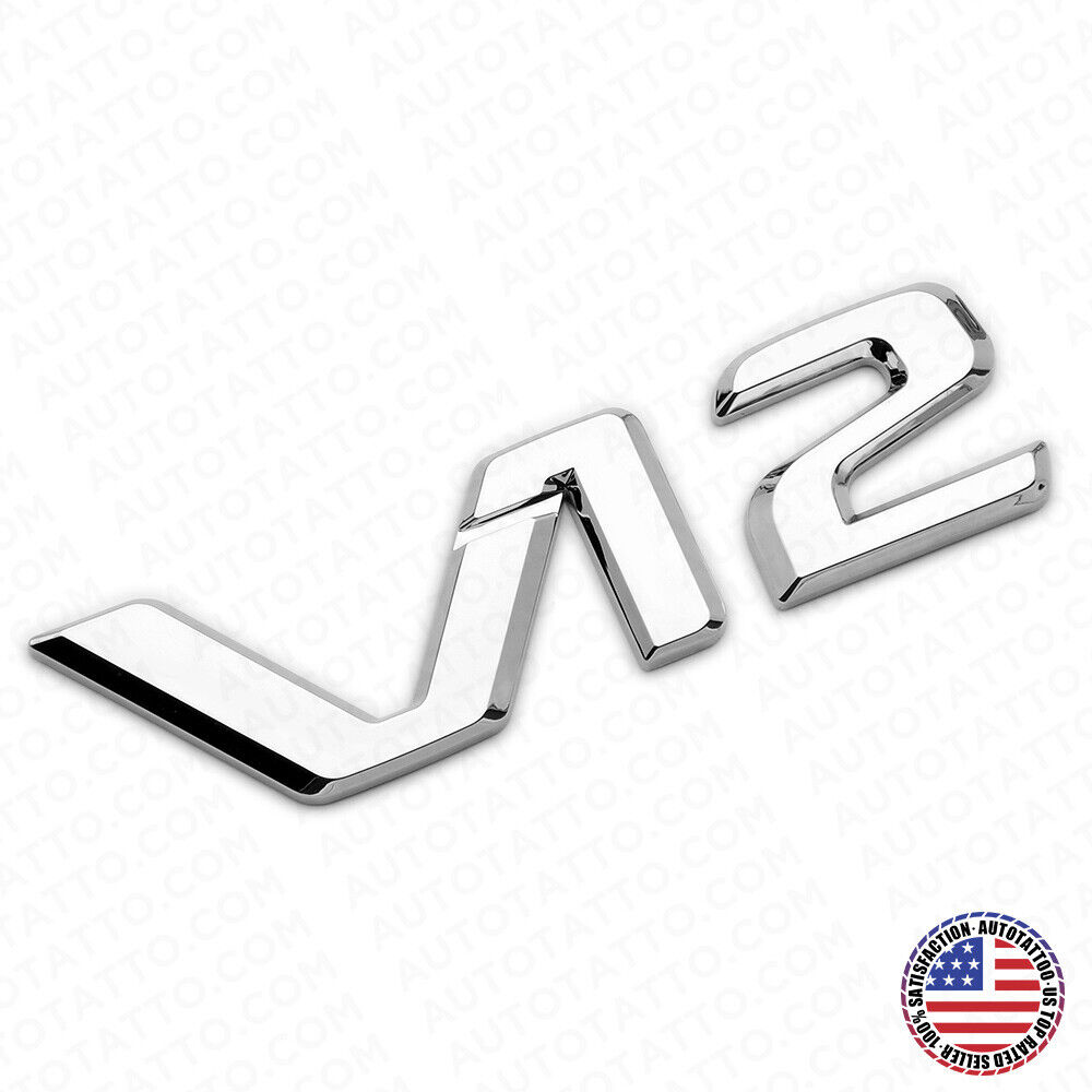 V12 AMG Side Quarter Fender Marker Nameplate Emblem Badge OEM Chrome Sport