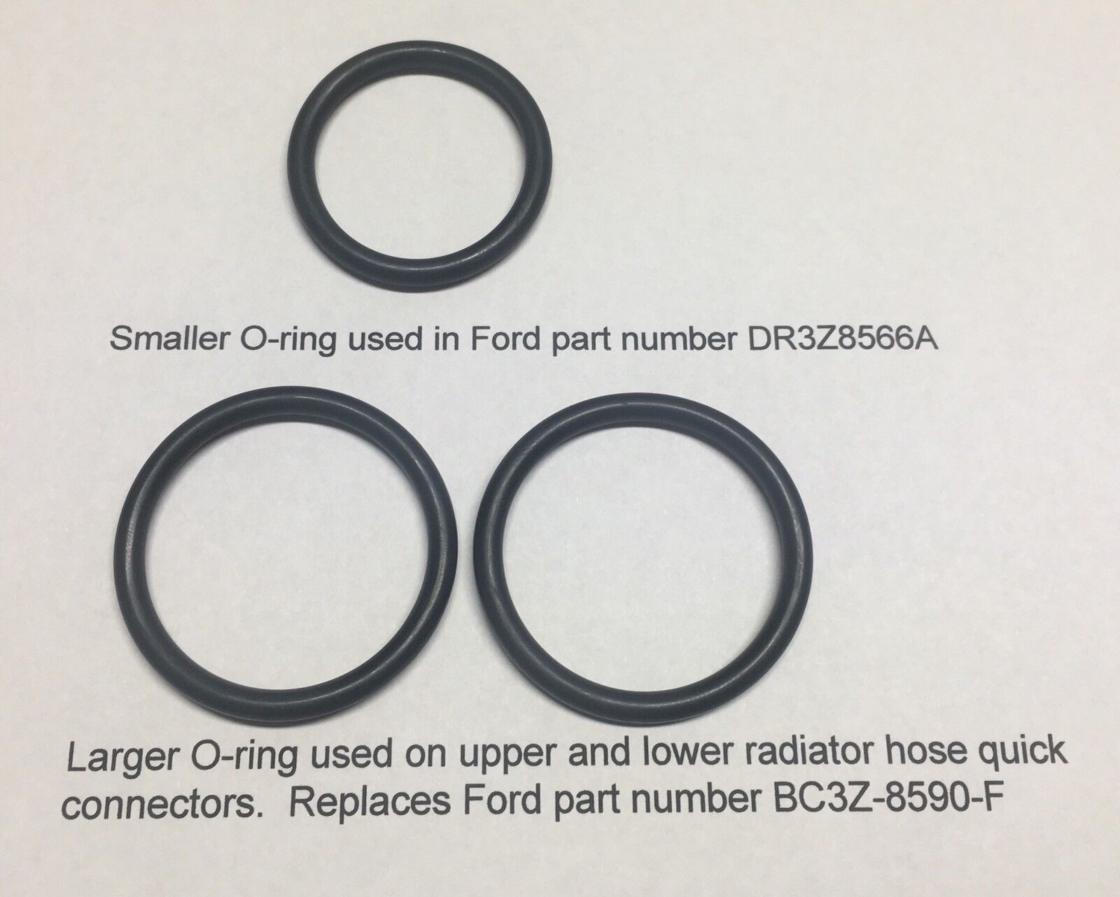 Replacement O-Rings for Ford DR-3Z8566-A and 2x BC3Z-8590-F    F150 coolant leak