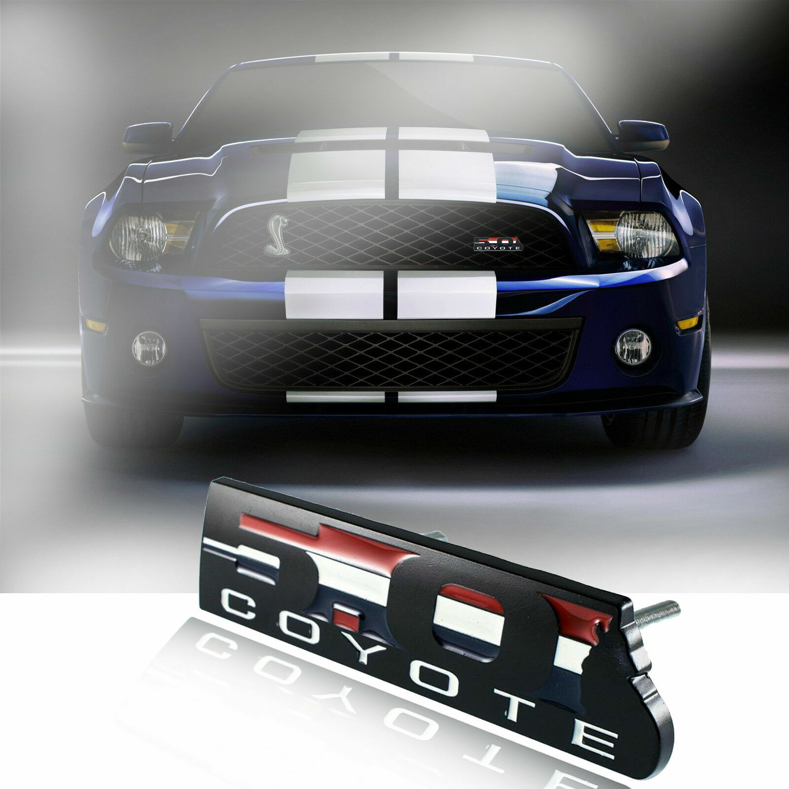 5.0 COYOTE Grille Emblem Badge Fender Rear Sticker Fit Ford Mustang BOSS 302
