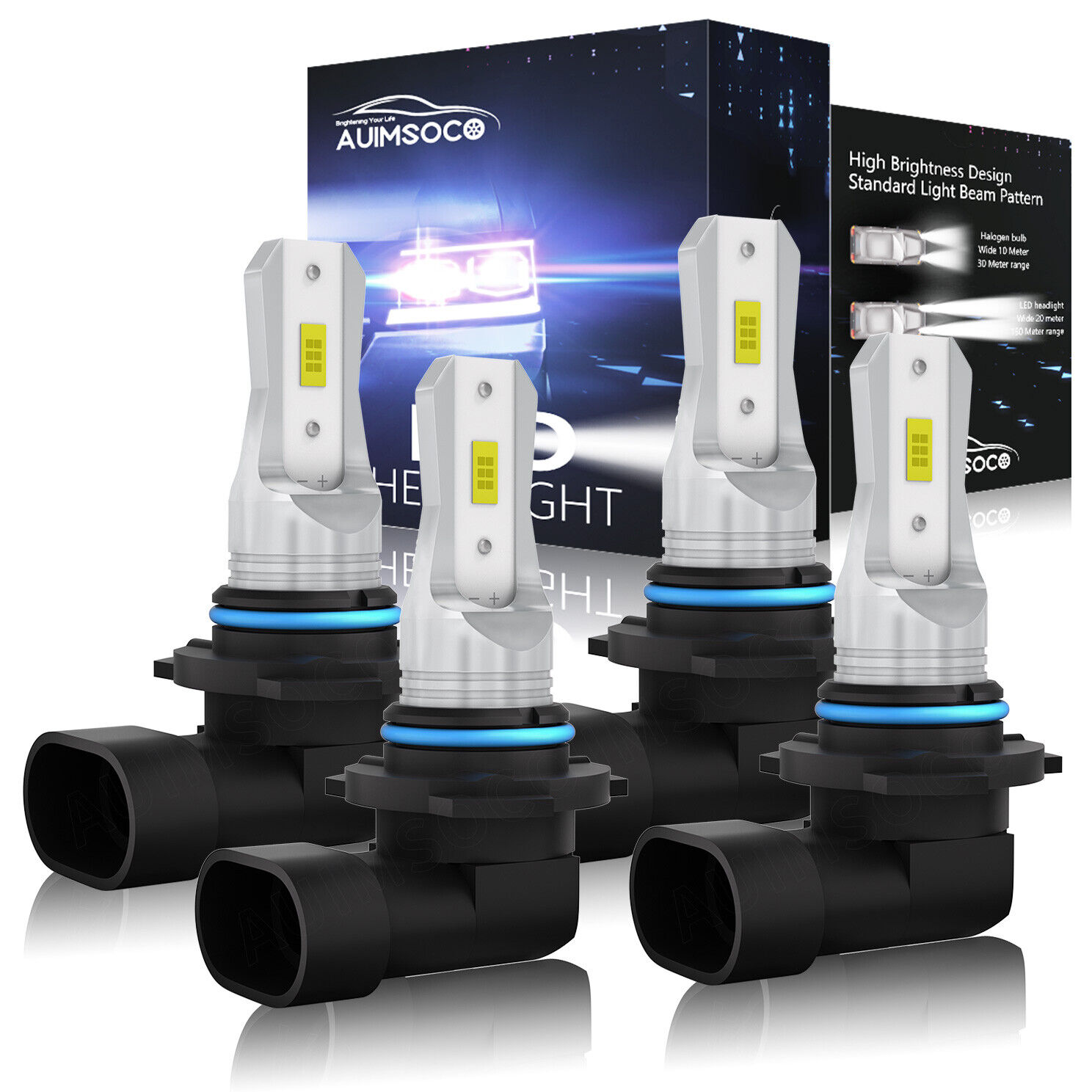 For Chevrolet Trailblazer 2002-2009 Combo LED Headlight Kit High/Low 4x 6K Bulbs