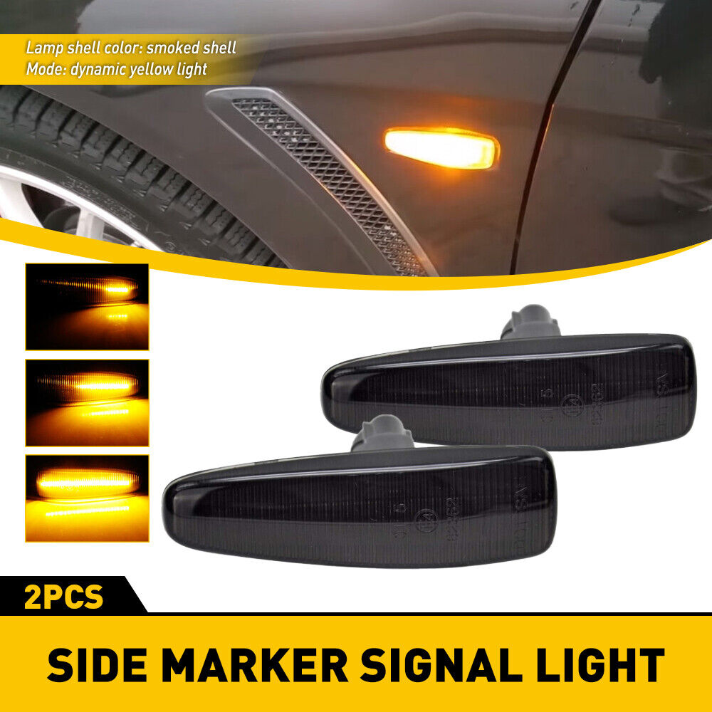 For 2008-17 Mitsubishi Lancer Sequential LED Side Marker Light Super Bright USEA
