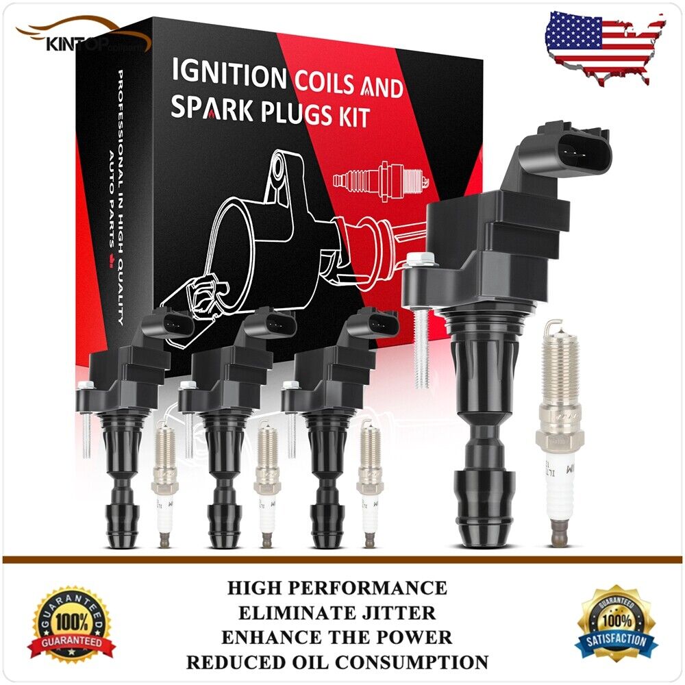 4 Ignition Coil & Spark Plug Kits For Pontiac Solstice G5 G6 2.0L 2.2L 2.4L
