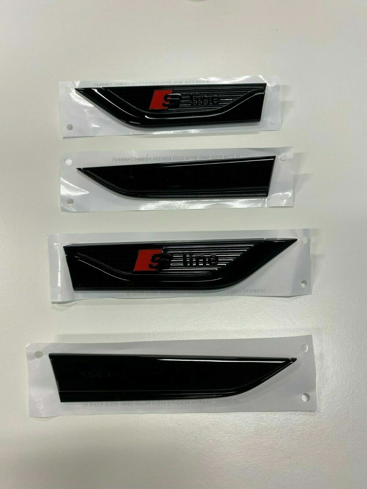 Original Audi A5 S-Line Emblem Fender Black Black Edition