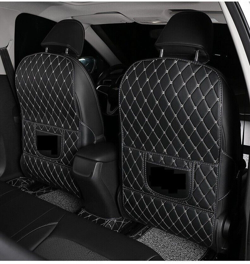 Car Anti Kick Pad Mat Car Seat Back Leather Protector Cover Waterproof Universal