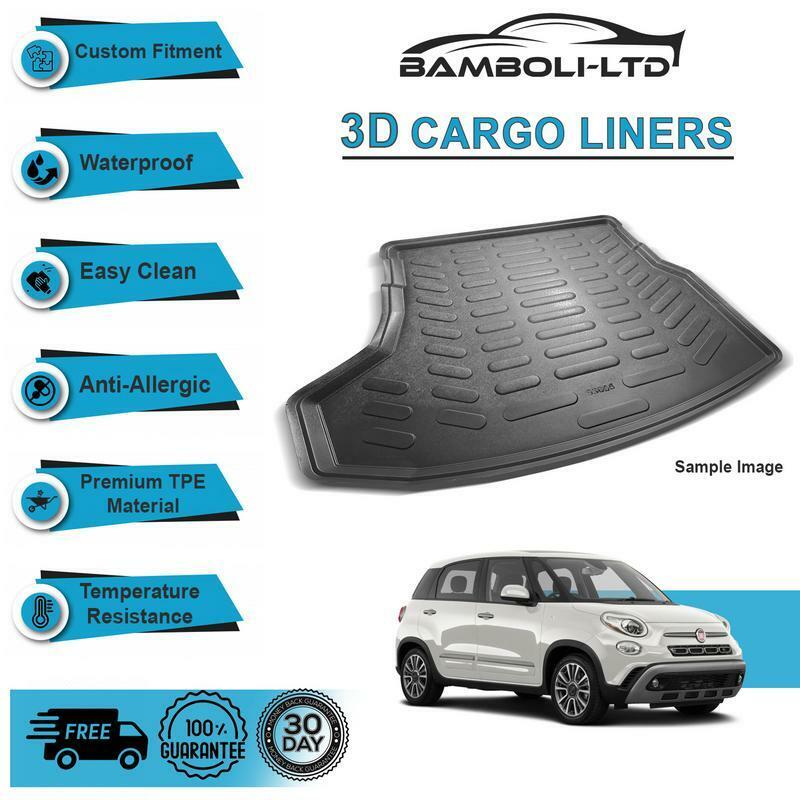 Fit for FIAT 500 L 2014-2019, Rear Liner Rubber 3D Cargo Trunk Mat