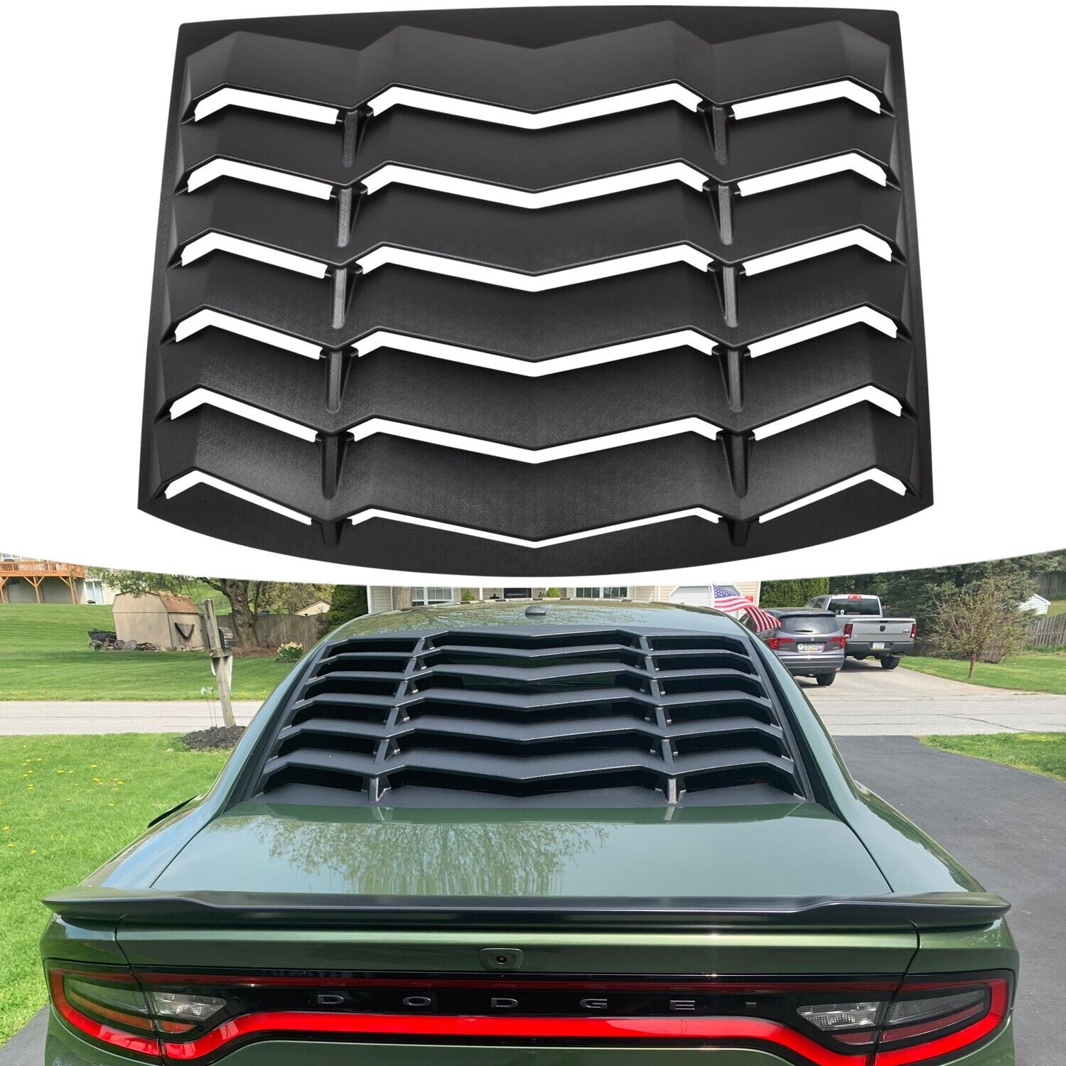 Rear Window Louver for Dodge Charger 2011-2023 SXT/GT/RT/RT Scat Pack Widebody