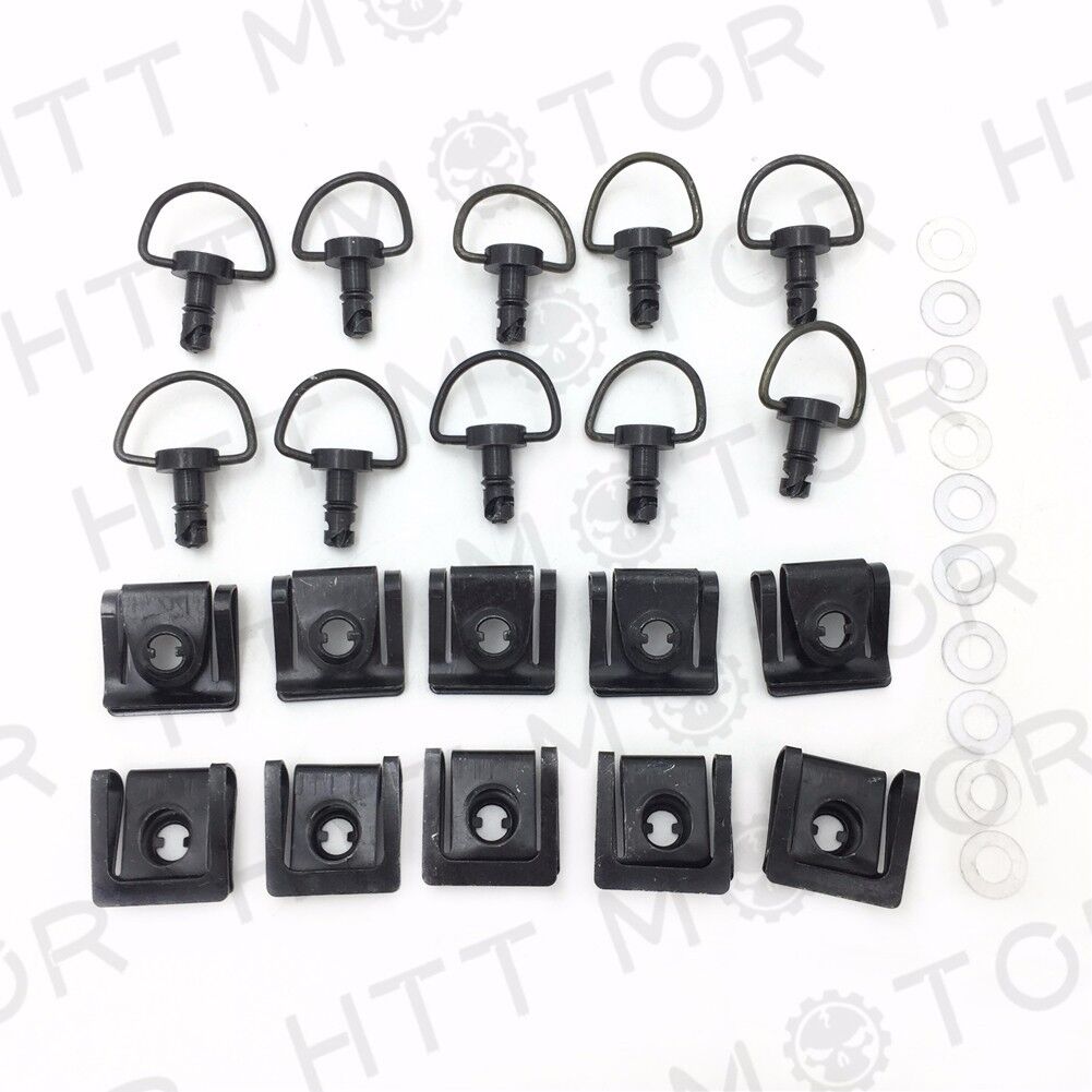 10 Dzus Style Motorcycle Quick Release 1/4 Turn Fairing Fasteners with 15mm Pins