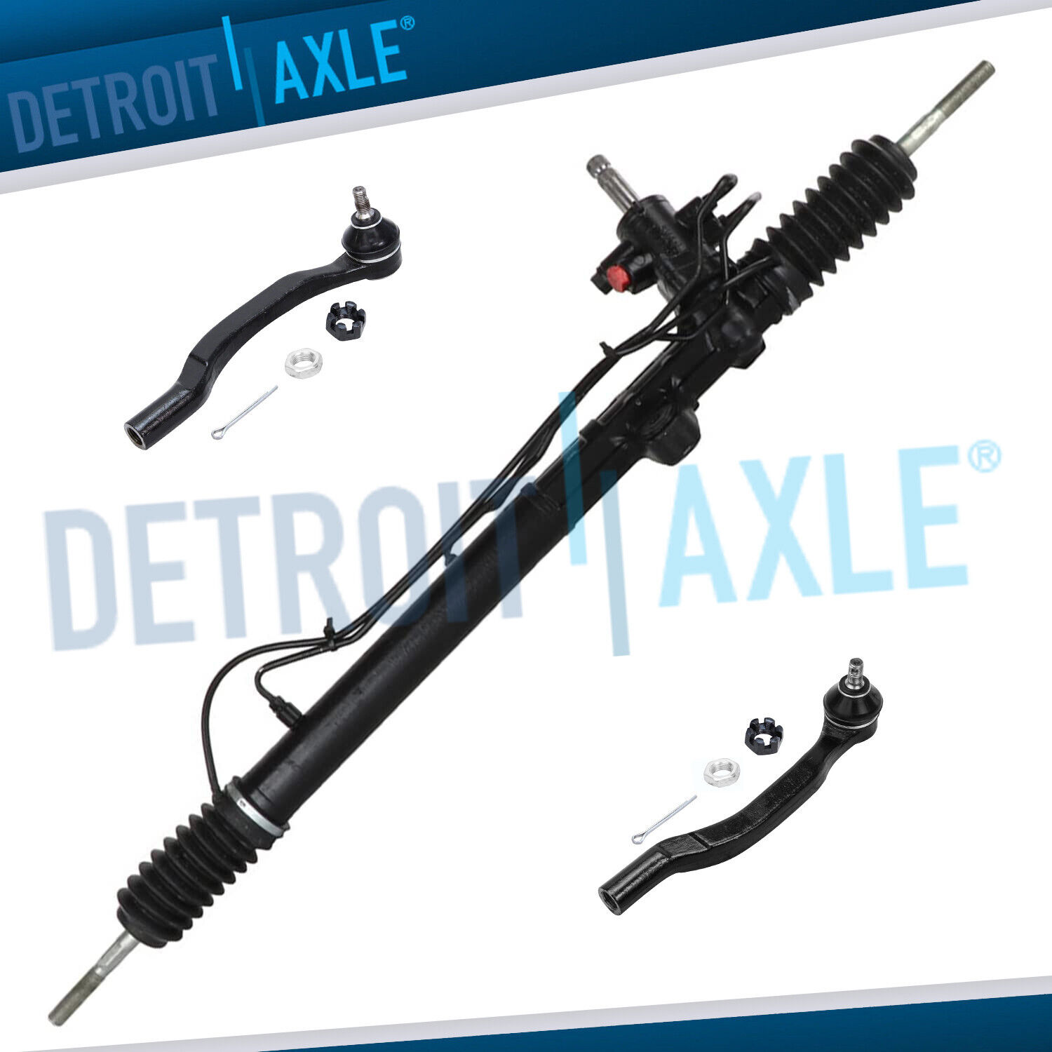 Power Steering Rack and Pinion + Outer Tie Rods for Honda Accord Acura CL 4 CYL