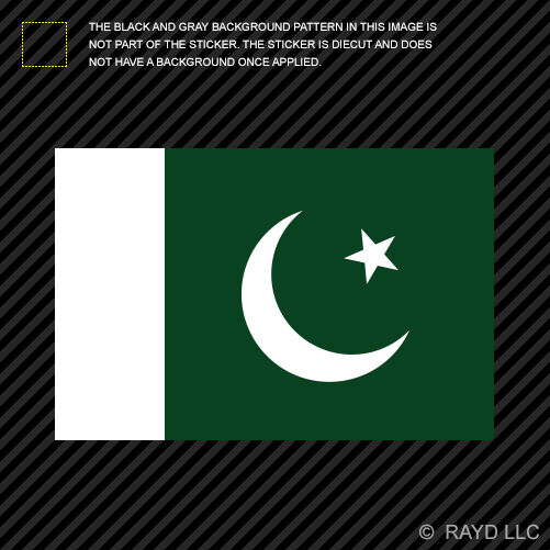 4” Pakistani Flag Sticker Decal Self Adhesive Vinyl Pakistan PAK PK