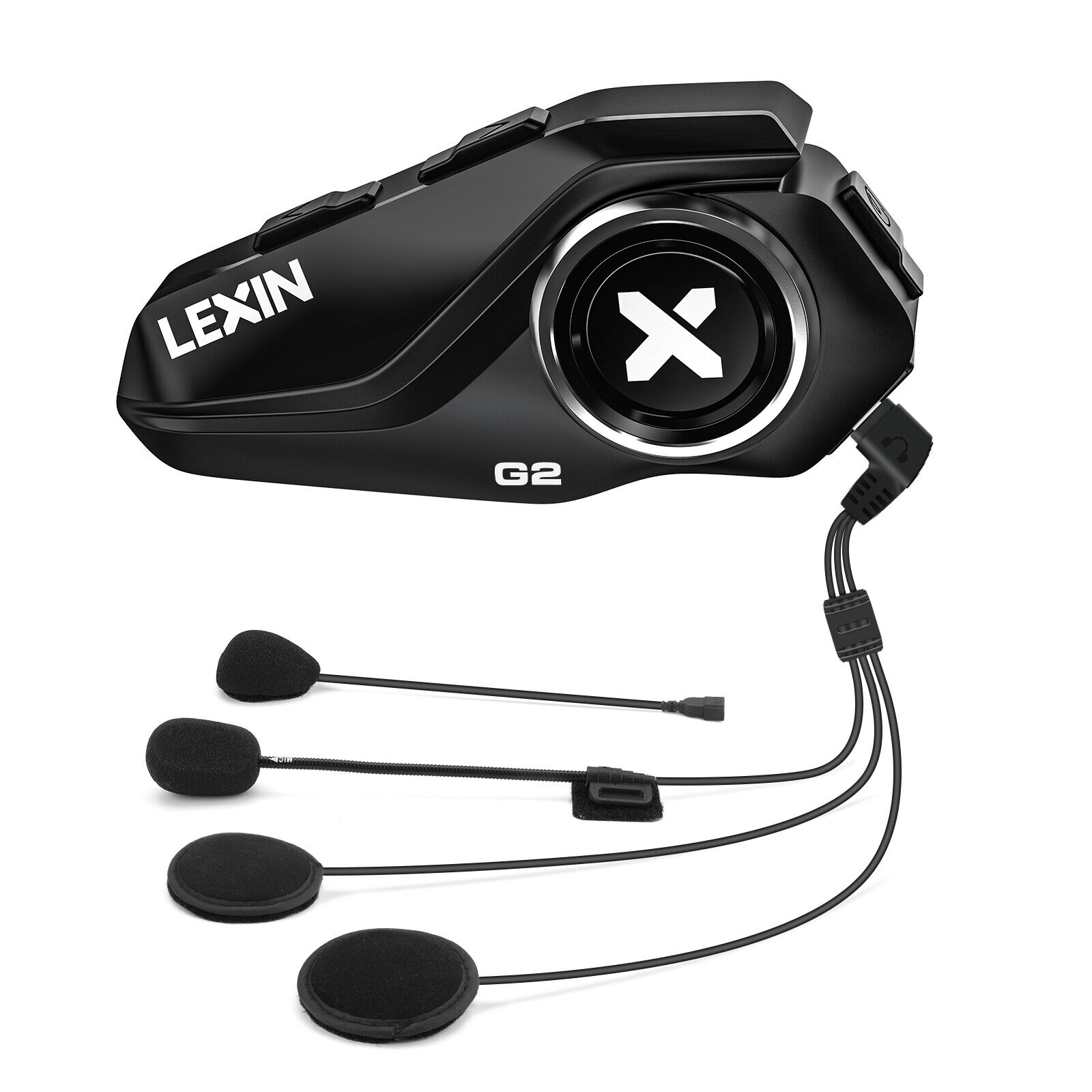 6Riders 2000m LEXIN G2 Motorcycle Headset Bluetooth Helmet Intercom FM Speaker