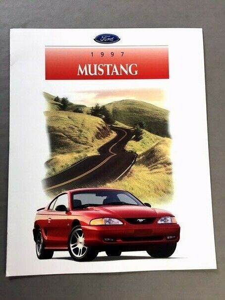 1997 Ford Mustang GT and Convertible 12-page Original Car Sales Brochure Catalog