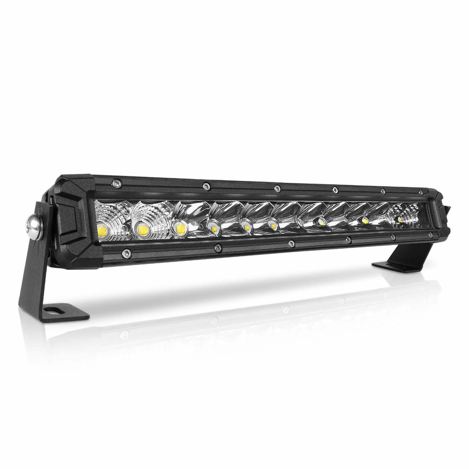 Autofeel 12 INCH Single Row 1008W  LED Light Bar 6000K Combo Beam SUV For Jeep