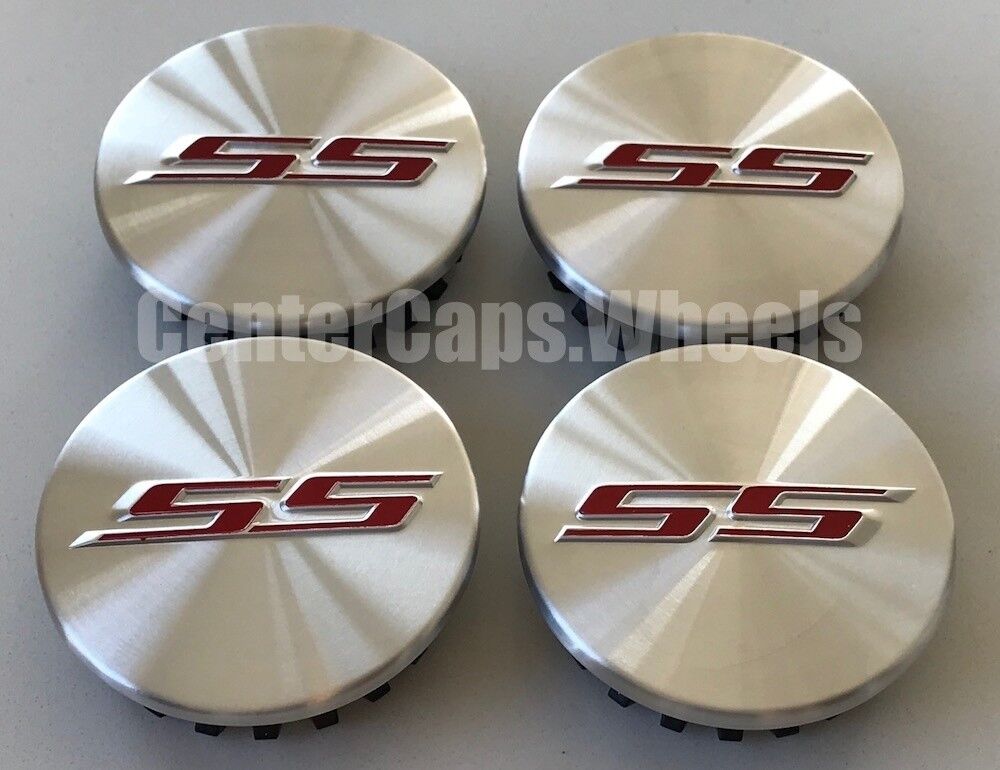 2016-2021 Chevrolet CAMARO SS Silver Center Caps FITS: 6TH GENERATION WHEELS
