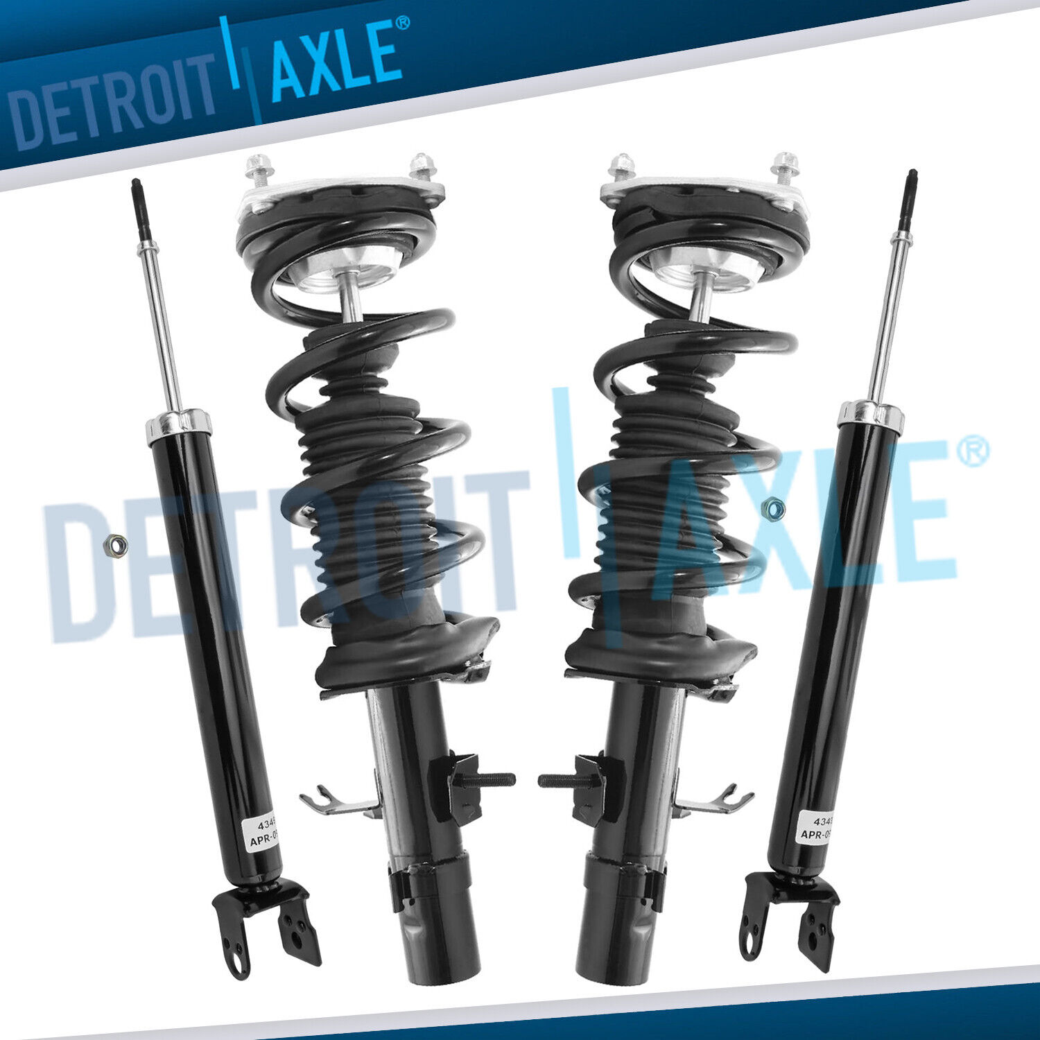 AWD Front Struts w/ Coil Spring Rear Shock Absorbers Kit for Infiniti G37 Q60