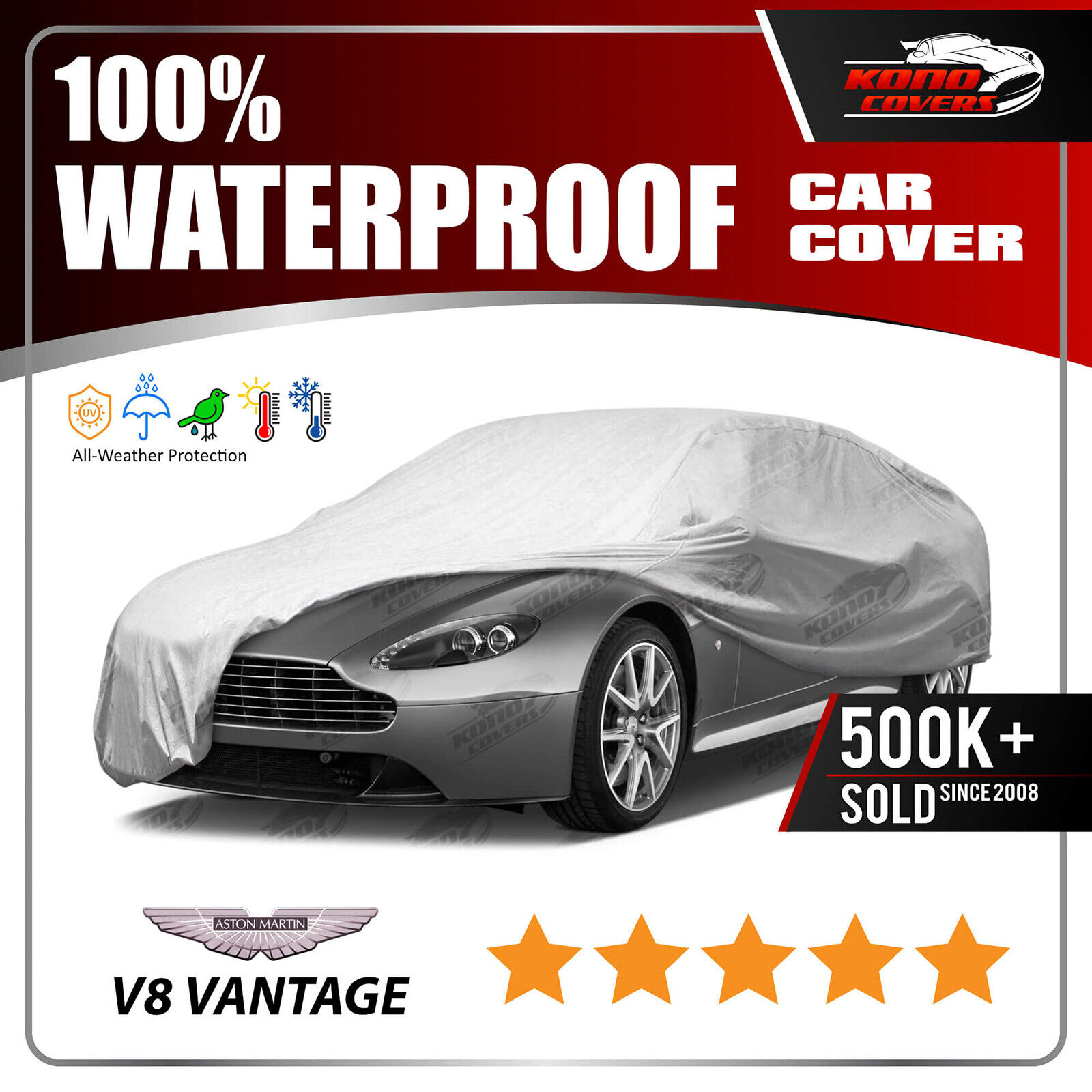 ASTON MARTIN V8 VANTAGE 2005-2016 CAR COVER - 100% Waterproof 100% Breathable