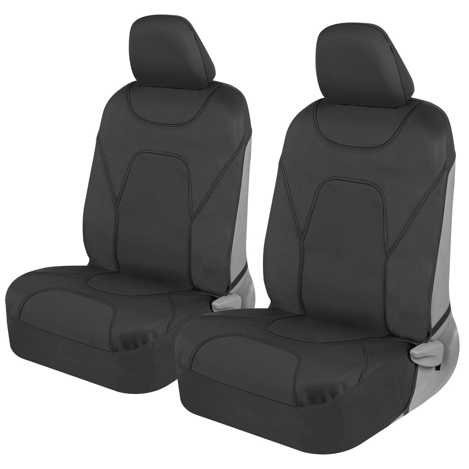 3 Layer Waterproof Seat Covers for Car Truck SUV Auto Sideless Black 2 Front