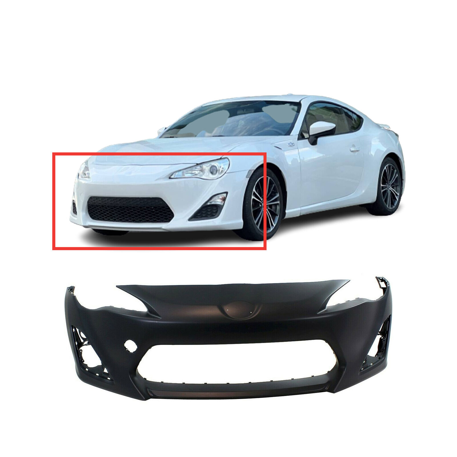 Front Bumper Cover for 2013-2016 Scion FR-S Coupe w/Fog Lamp Holes SU00301484