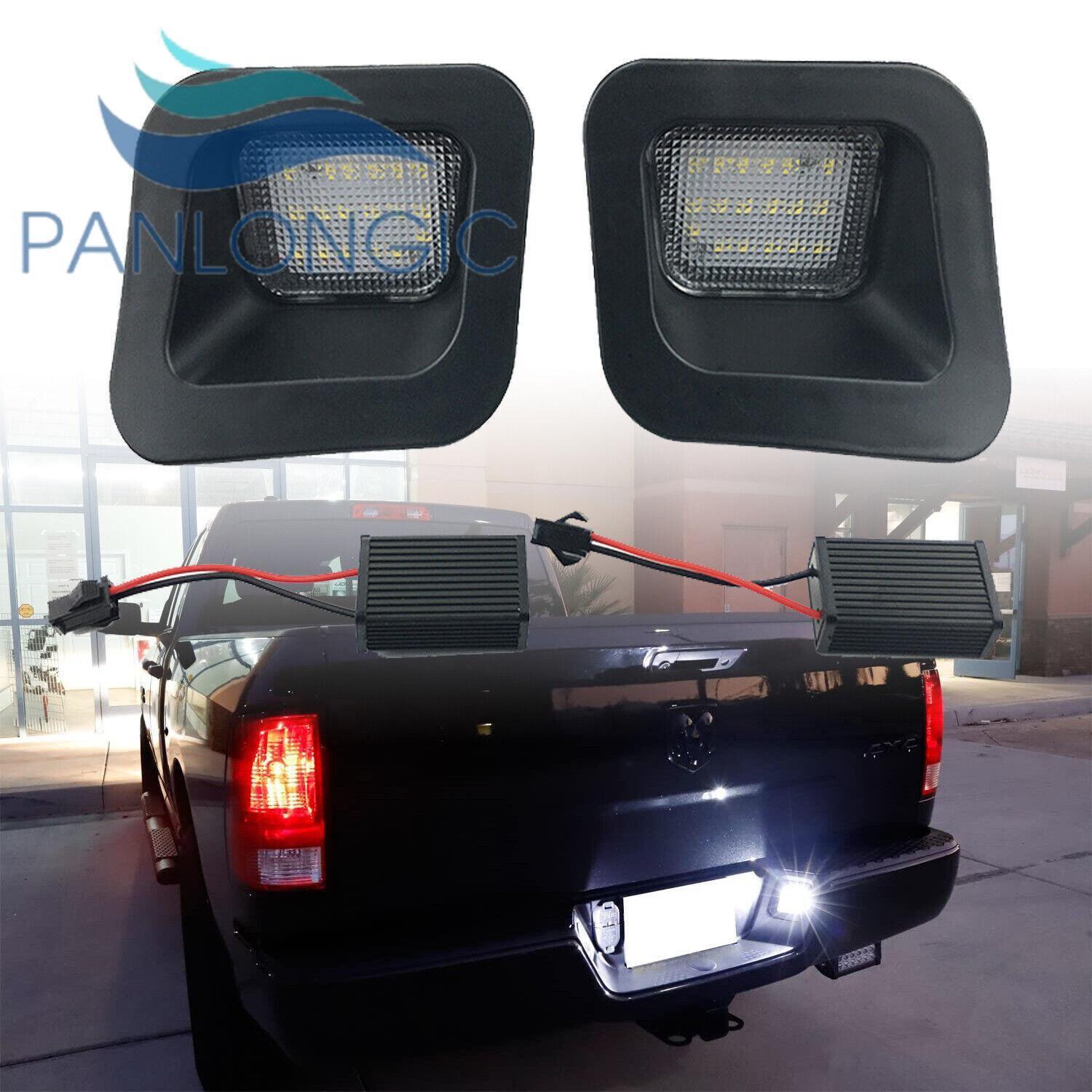 2Pcs 18 LED Rear License Plate Lights Fits 2003 - 2018 Dodge Ram 1500 2500 3500