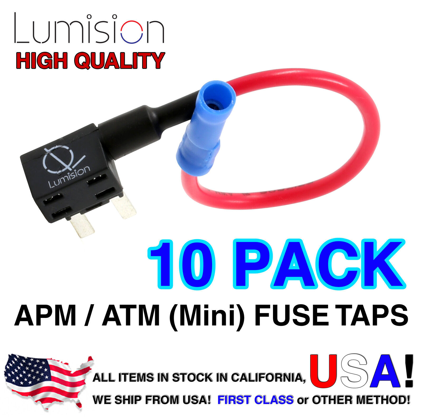 Lumision Add-A-Circuit 10 Pack Mini ATM APM Fuse Tap Lot Dash Cam Radar Install