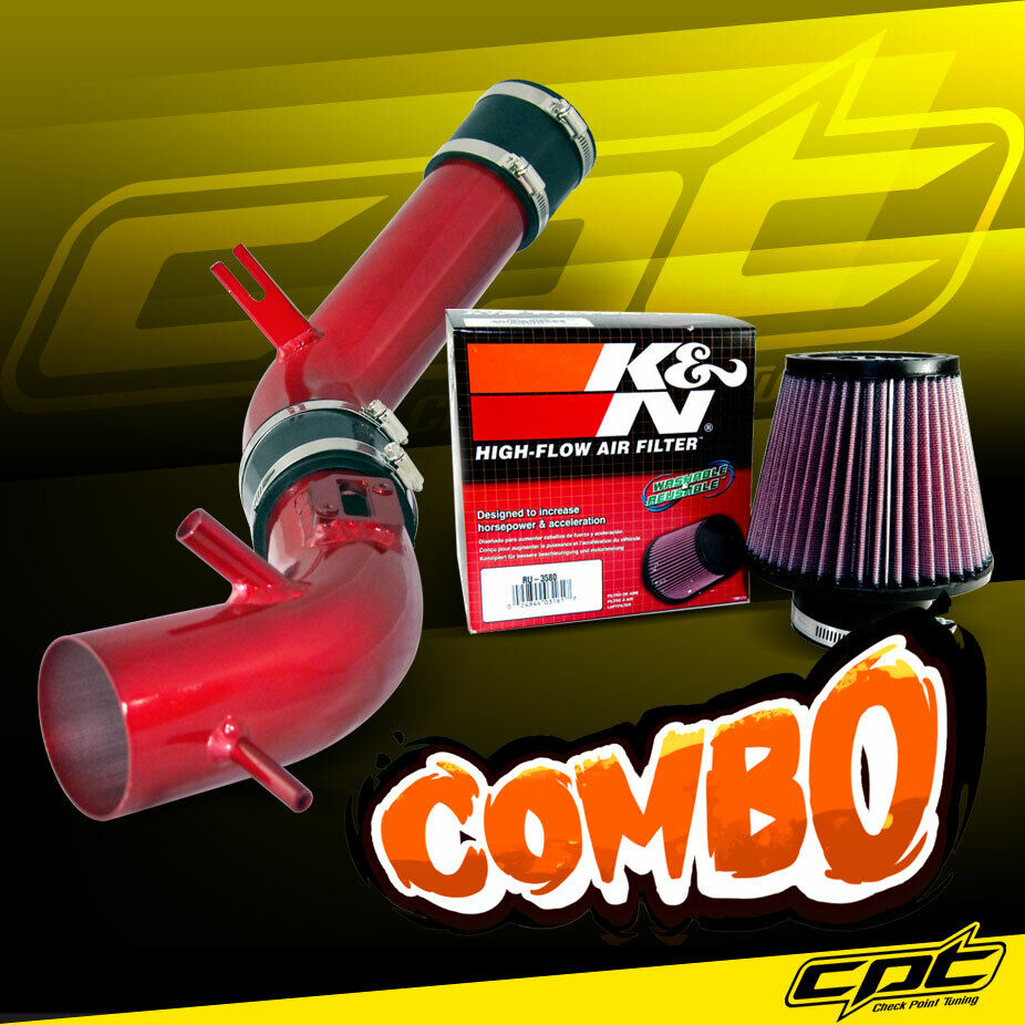For 10-12 Ford Fusion 2.5L 4cyl Red Cold Air Intake + K&N Air Filter
