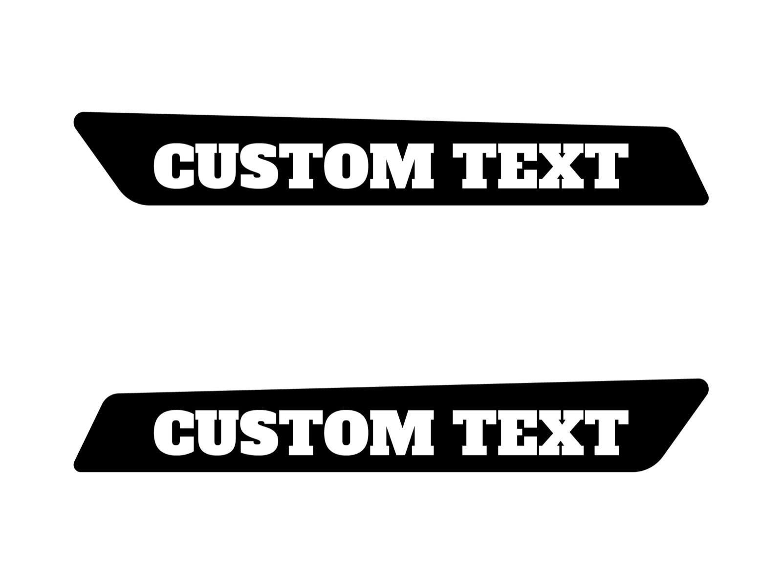 CUSTOM TEXT Made to Order Saddlebag Latch Inserts for Harley Touring 2014+.