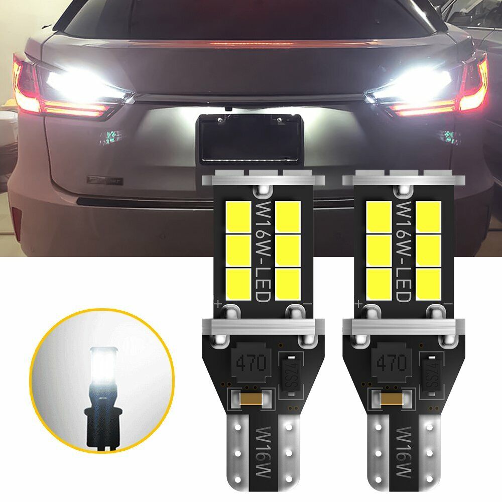 AUXITO 15SMD 921 912 LED Back Up Light Bulbs 6000K Pure White T15 Free Warranty