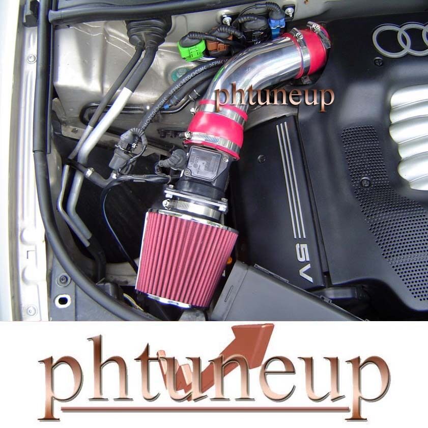 1994-2001 AUDI A4 A6 QUATTRO CABRIOLET 2.8 2.8L V6 AIR INTAKE KIT SYSTEMS RED