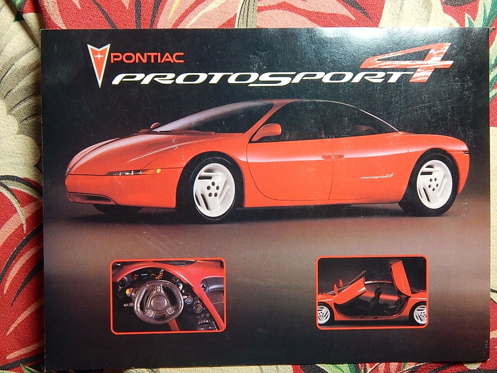 1991 Pontiac Protosport4 Concept Original 1-page Car Brochure Leaflet Data Card