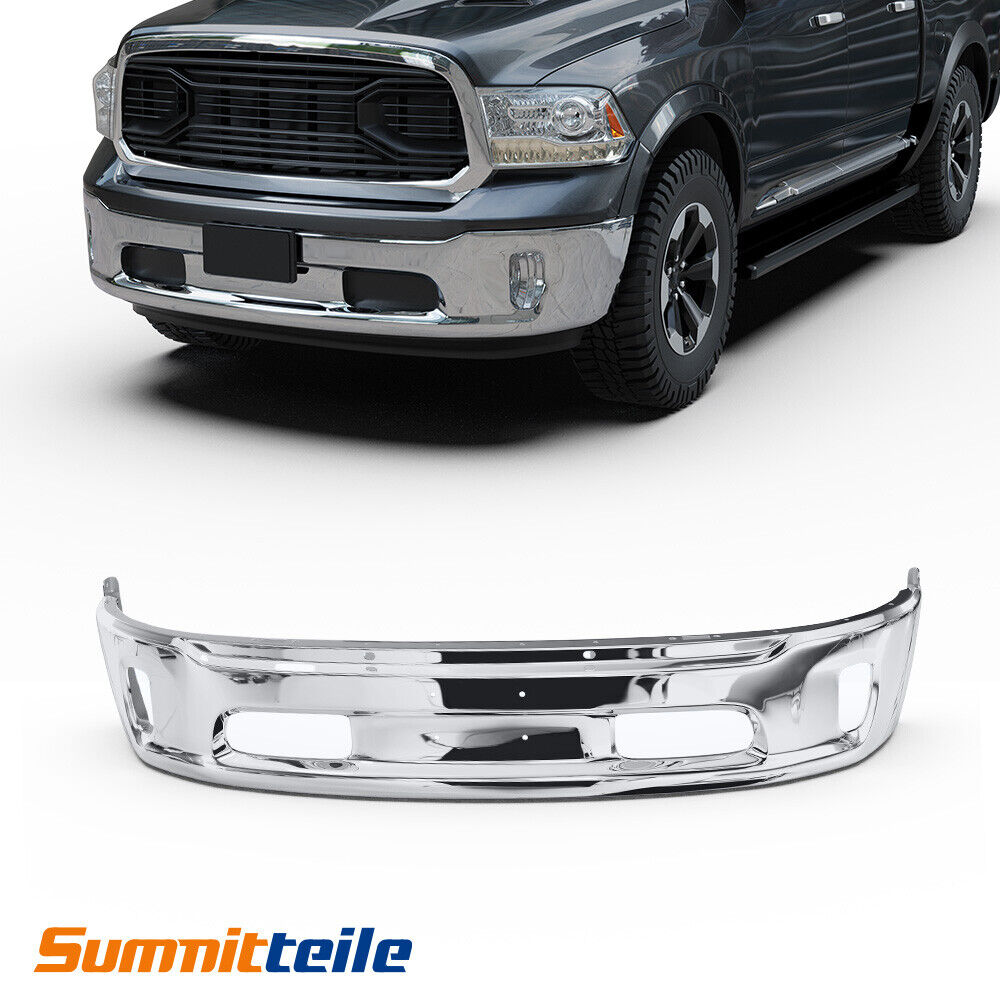 New Chrome Front Lower Bumper Steel For 2013-2018 Ram 1500 w/ holes 68160853AB