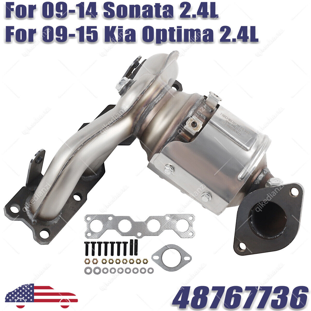 fits for Hyundai Sonata 2.4L 2009-2014 Catalytic Converter Front 48767736