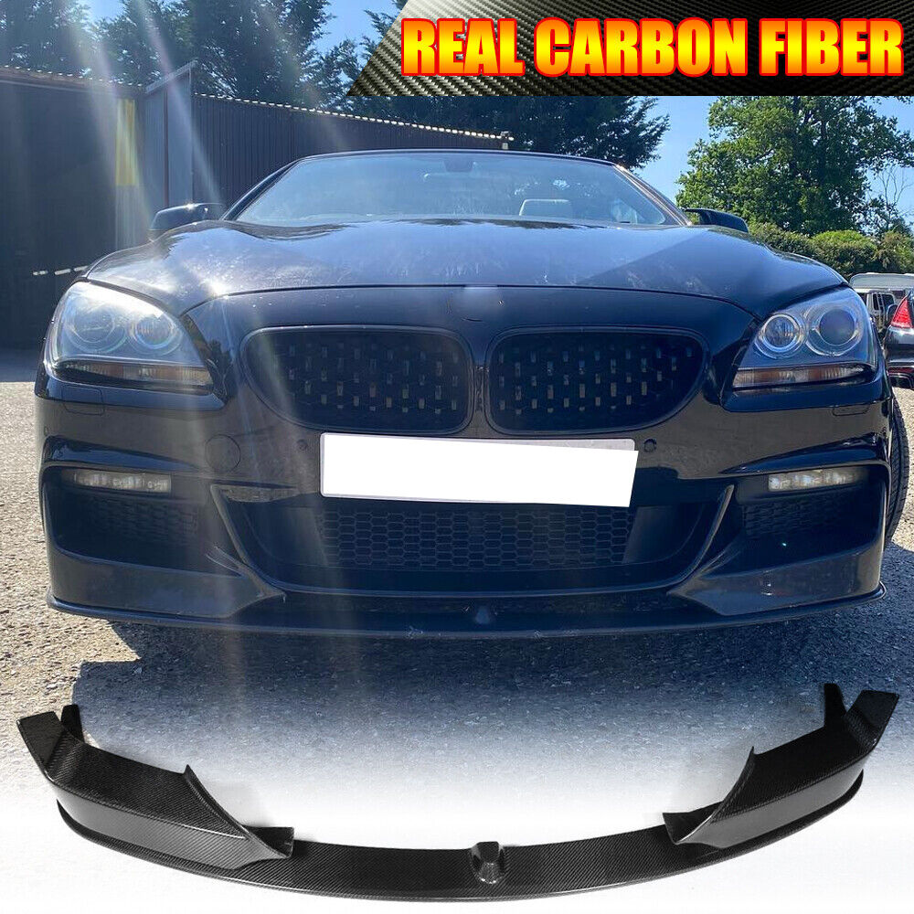 REAL CARBON Front Bumper Lip Splitter Fit For BMW F06 F12 F13 650i M Sport 12-17