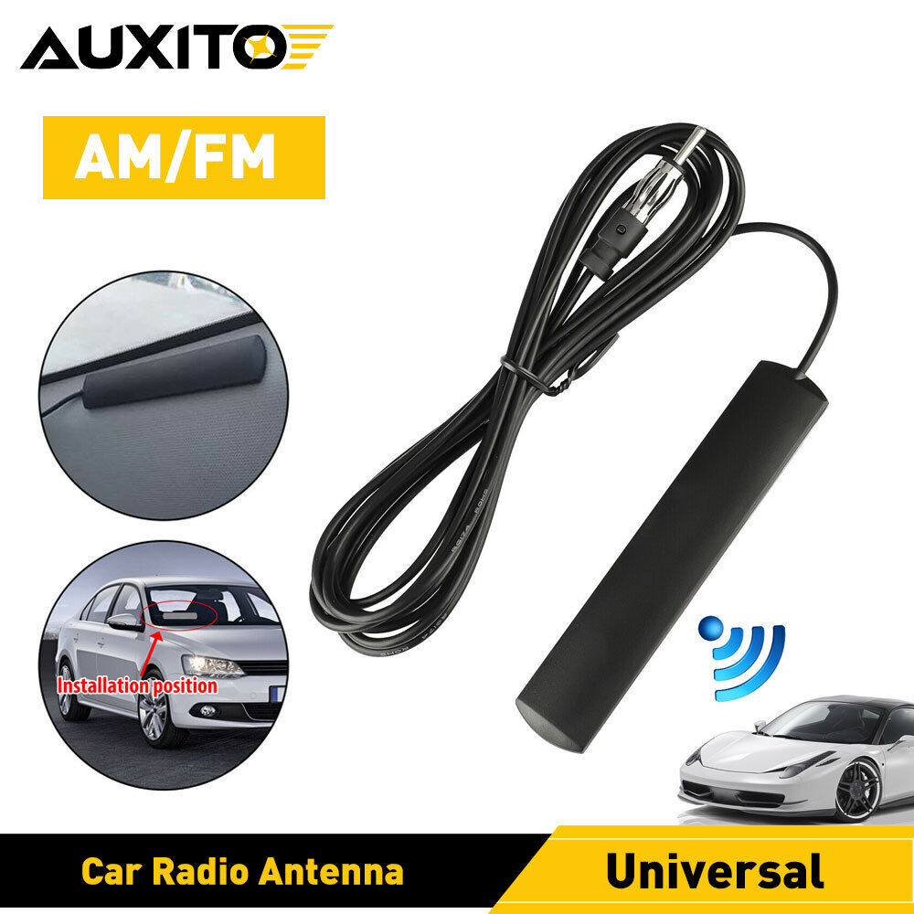 Universal Car Hidden Amplified Antenna Kit 12V Stereo AM/FM Radio
