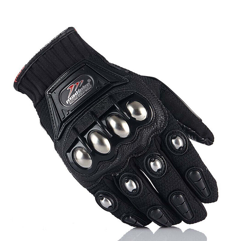 2022 Hot Metal Strong Knuckle Mad Racing Motorbike Motorcycle Armor Gloves Black