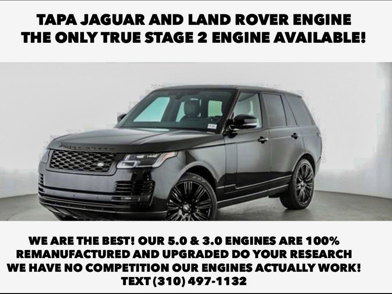 2016 RANGE ROVER 5.0 SUPERCHARGED ENGINE 100% STAGE 2 (REAL REMAN) LR079069