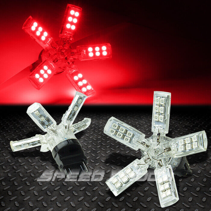 2 X 40 SMD 40SMD 3156 3528 RED LED SPIDER 5-ARM TURN/TAIL/BRAKE/STOP LIGHT BULB