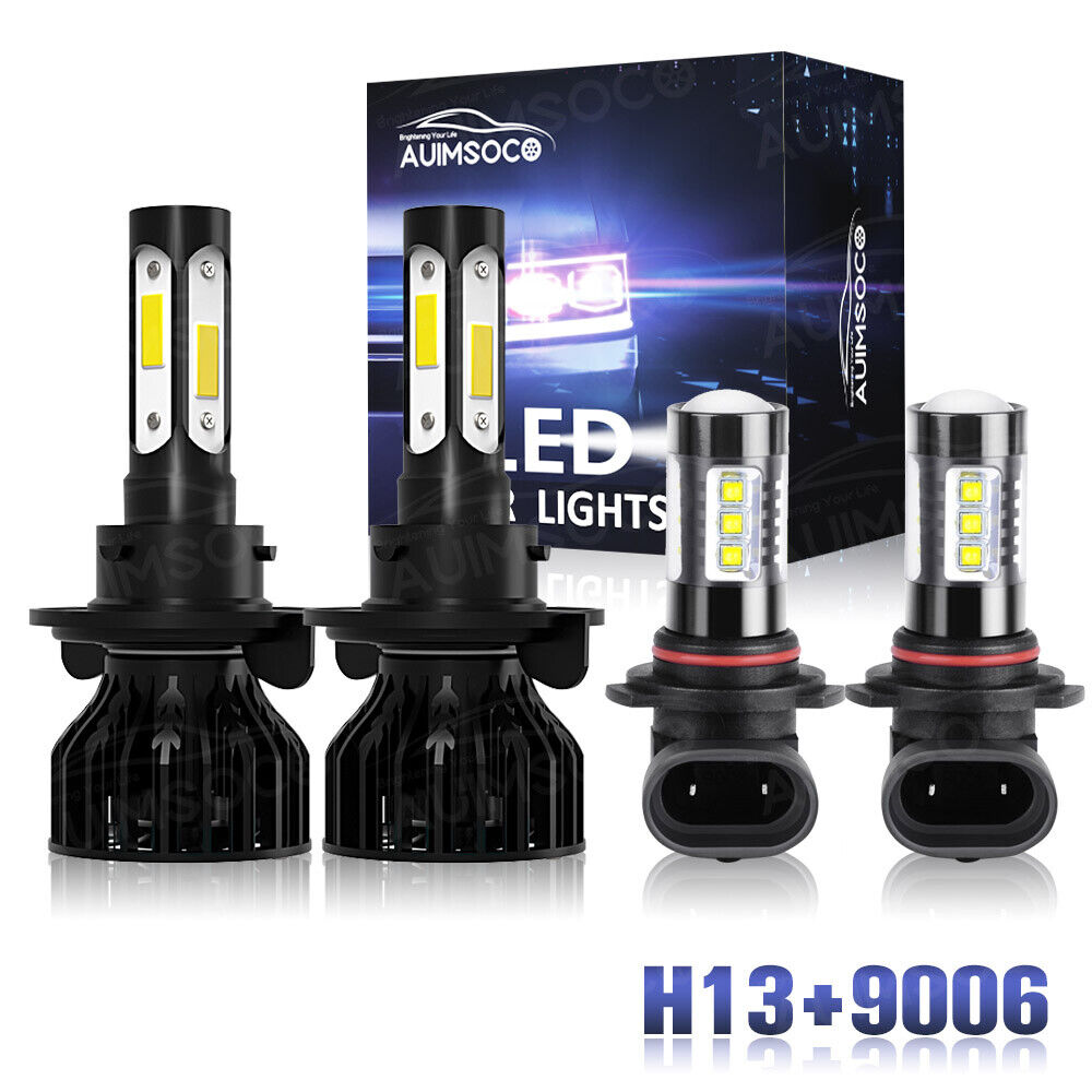 for 2005-2013 2014 Ford F150 F250 F350 LED Headlight High/Low Beam+Fog Light Kit