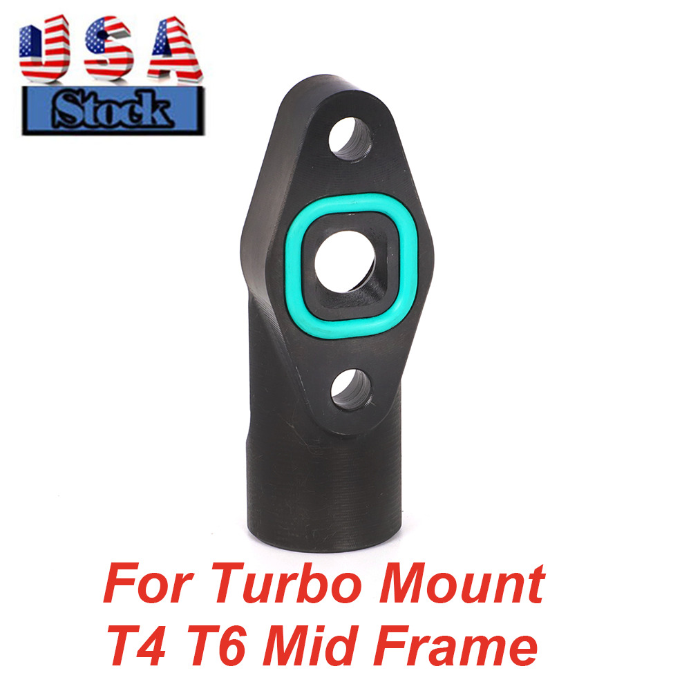 For Turbo Mount T4 T6 Mid Frame 10AN ORB Drain With Sealing Ring Carbon Steel US